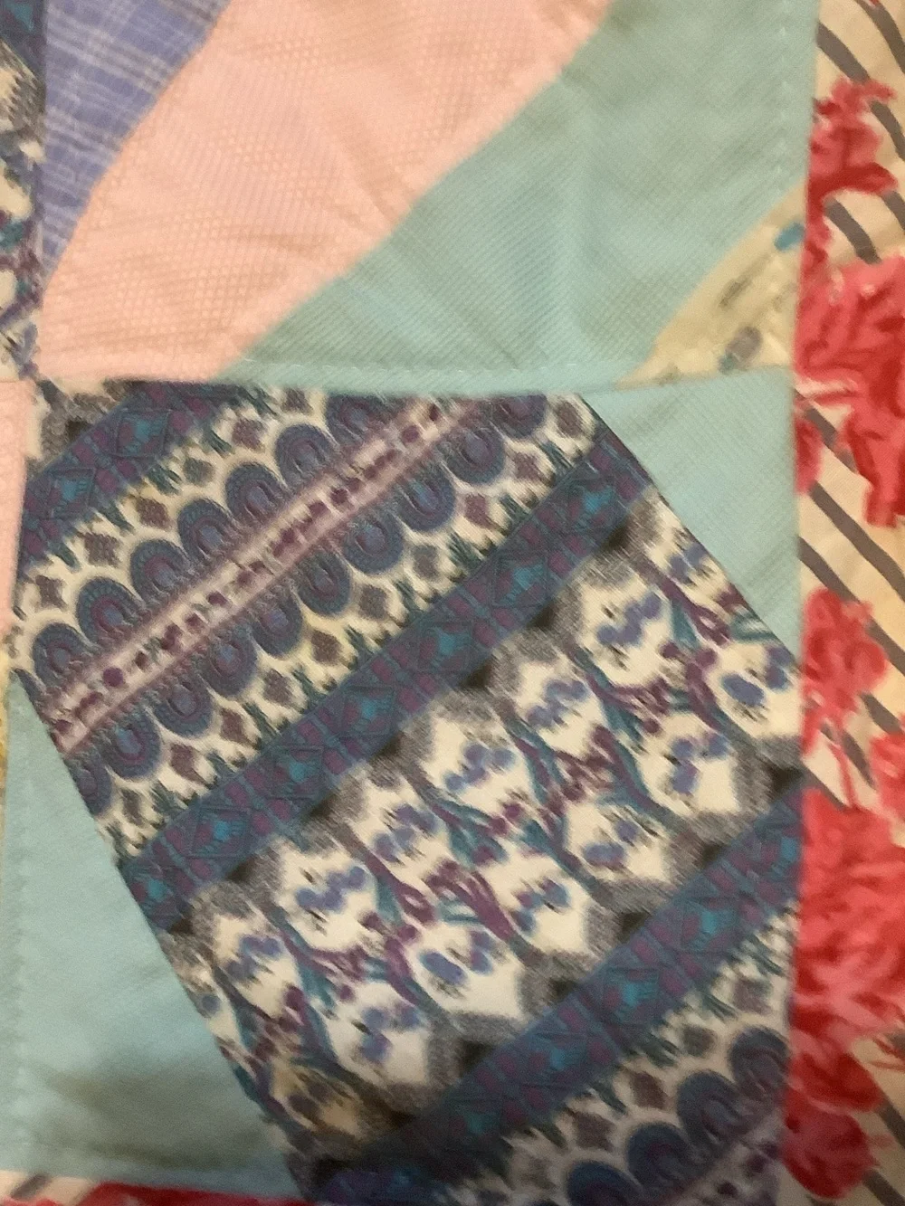 Vintage-Inspired Patchwork Quilt in Multi-Color